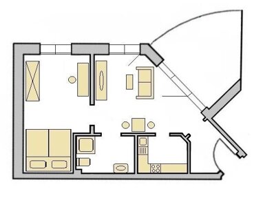 Wohnung zum Kauf 110.000 € 2 Zimmer 47 m² EG Kniepervorstadt Stralsund 18435