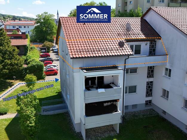 Wohnung zum Kauf 275.000 € 3 Zimmer 87,6 m² 2. Geschoss frei ab sofort Theodor-Heuss-Straße 5 Markdorf Markdorf 88677