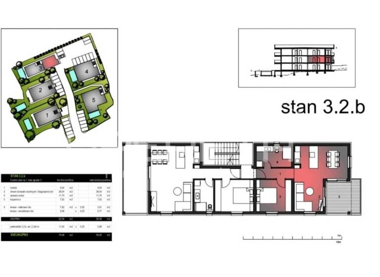 Wohnung zum Kauf 171.825 € 2 Zimmer 59 m² 1. Geschoss Okrug