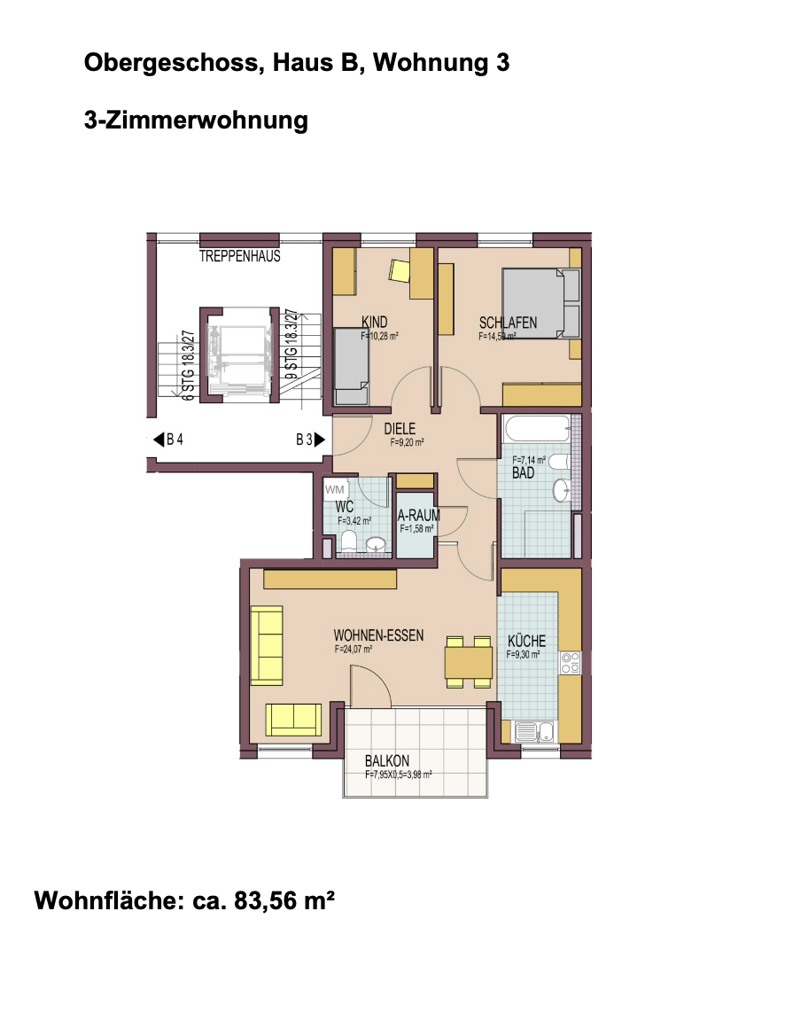 Wohnung zum Kauf 590.000 € 3 Zimmer 83,6 m²<br/>Wohnfläche Littenweiler Freiburg im Breisgau 79117