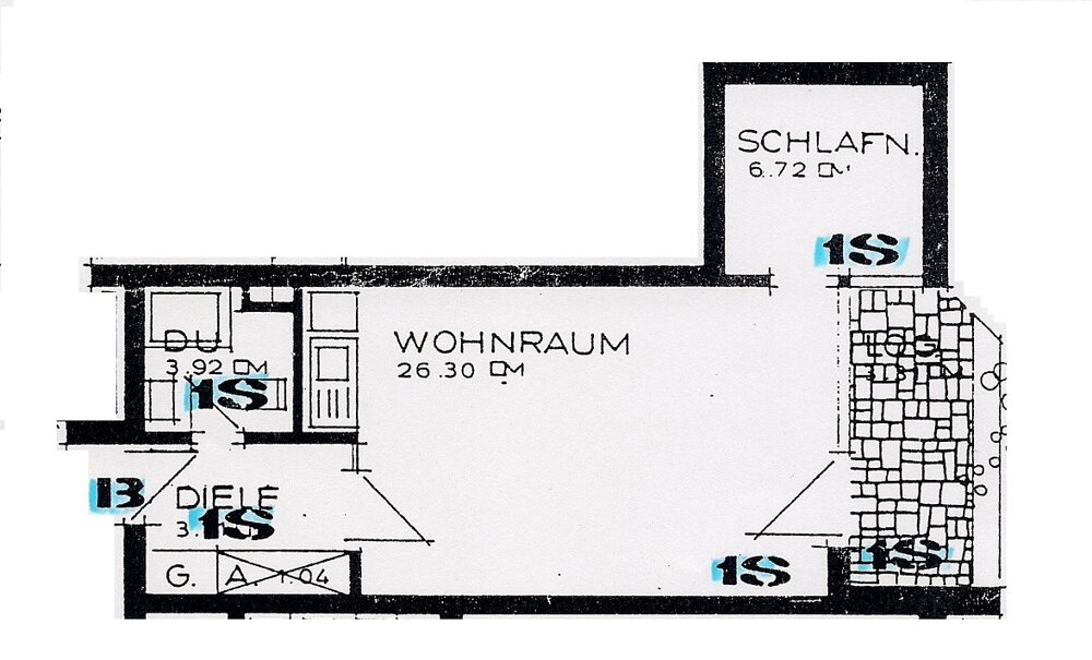 Wohnung zur Miete 380 € 1,5 Zimmer 45,3 m²<br/>Wohnfläche 2.<br/>Geschoss 01.02.2025<br/>Verfügbarkeit Voerde Voerde (Niederrhein) 46562