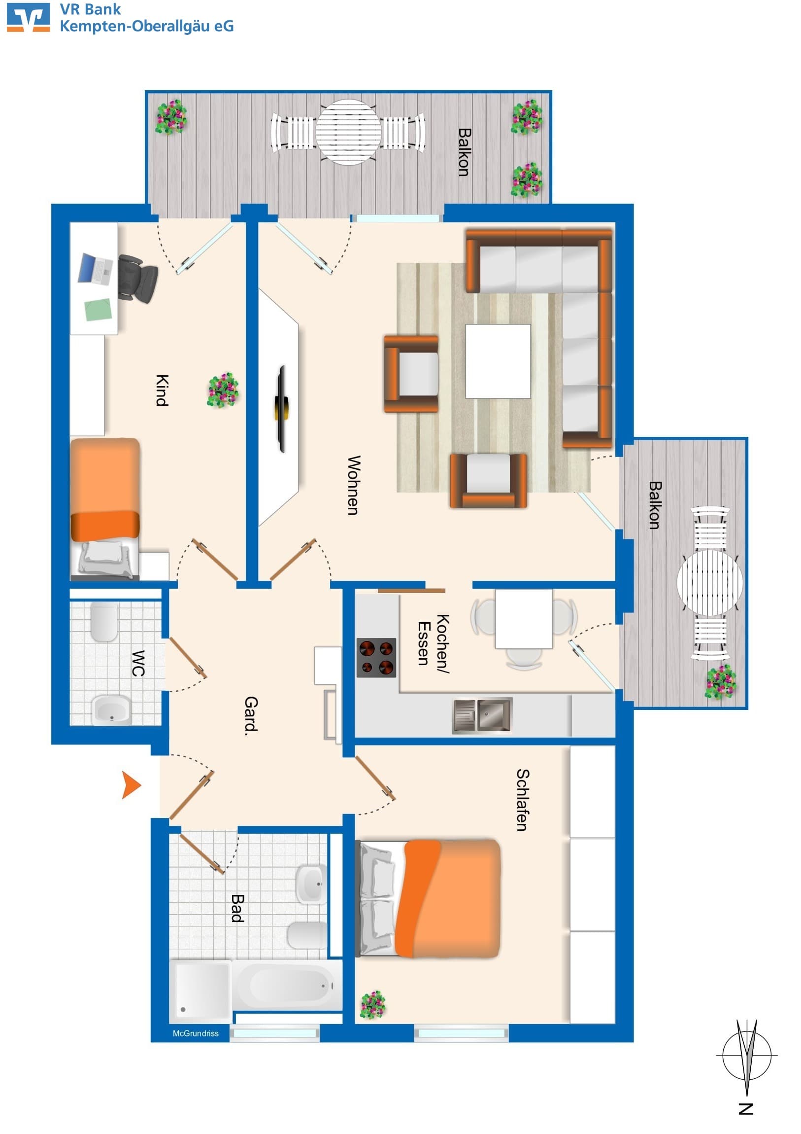 Wohnung zum Kauf 340.000 € 3 Zimmer 77,3 m²<br/>Wohnfläche Sonthofen Sonthofen 87527