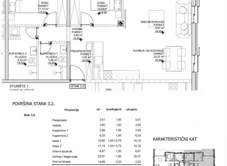 Wohnung zum Kauf 415.000 € 3 Zimmer 101 m² 3. Geschoss Cres Cres