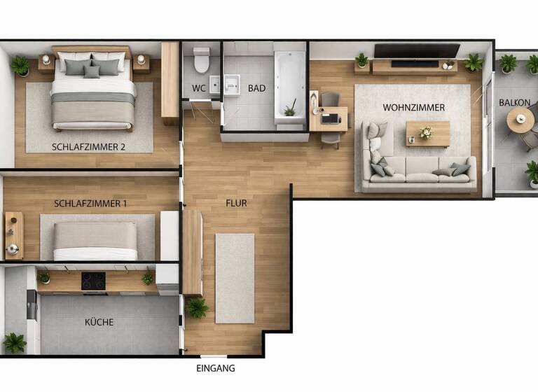 Wohnung zum Kauf provisionsfrei 299.900 € 3 Zimmer 89,7 m² EG Oderstraße 6 Mühldorf 84453
