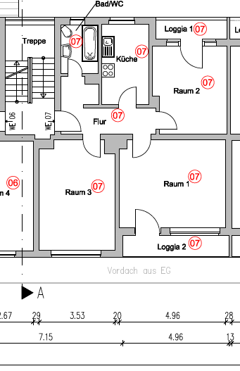 Wohnung zur Miete 818 € 3 Zimmer 73,1 m²<br/>Wohnfläche 2.<br/>Geschoss ab sofort<br/>Verfügbarkeit Oberhausen - Nord Augsburg 86154