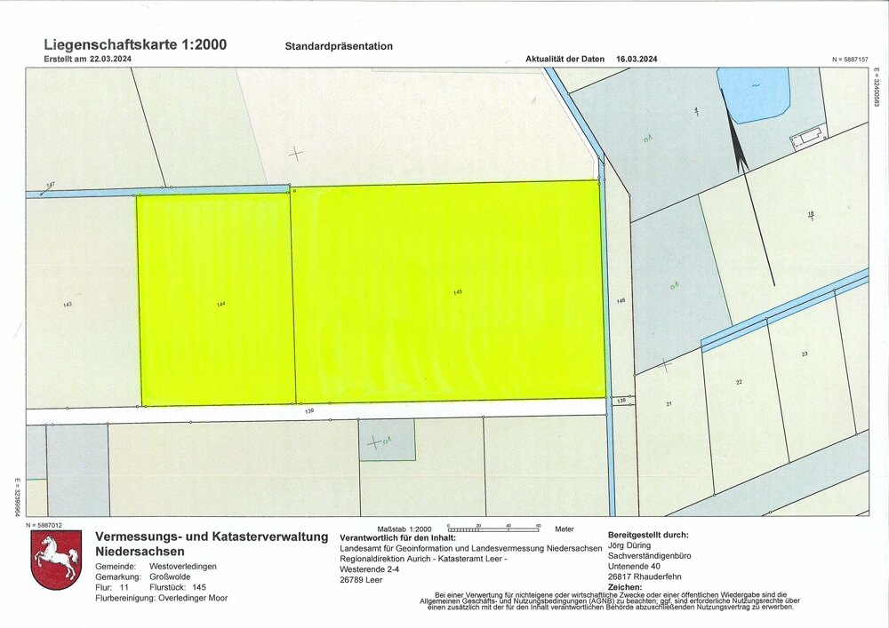 Land-/Forstwirtschaft zum Kauf 44.649 m²<br/>Grundstück Flachsmeer Westoverledingen 26810