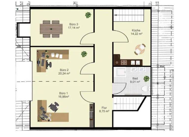 Bürofläche zur Miete 15 € 86,5 m² Bürofläche teilbar ab 86,5 m² Golzheim Düsseldorf 40476