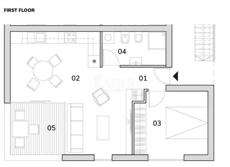 Wohnung zum Kauf 344.000 € 2 Zimmer 53 m² 1. Geschoss Novigrad Novigrad