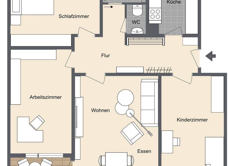 Wohnung zum Kauf 298.000 € 4,5 Zimmer 89,6 m² Böfingen Ulm / Böfingen 89075