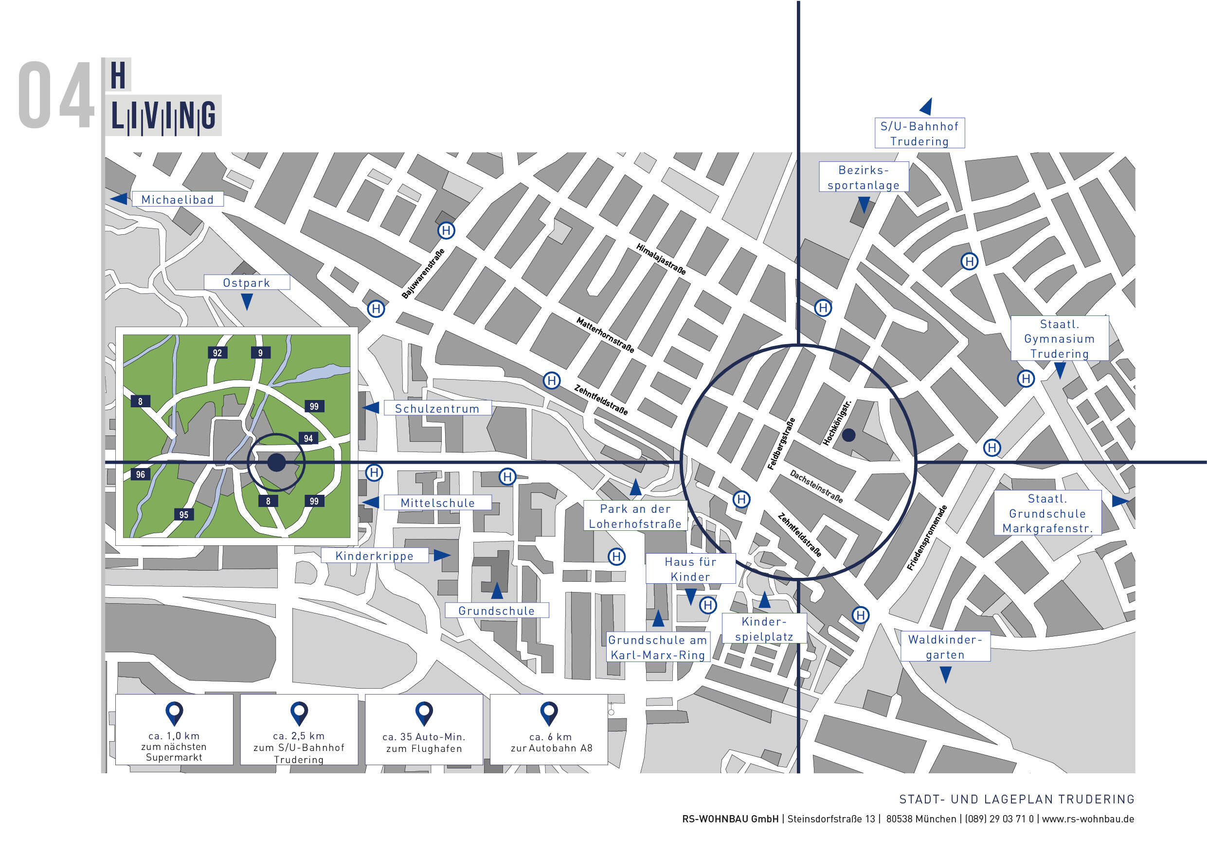 Wohnung zum Kauf 489.000 € 2 Zimmer 42 m²<br/>Wohnfläche Hochkönigstraße 4 Gartenstadt Trudering München 81825