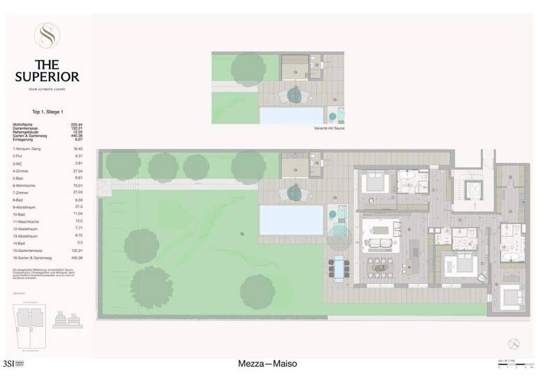 Wohnung zum Kauf - Erstbezug 3.499.000 € 4 Zimmer 225,4 m² EG Wien 1180