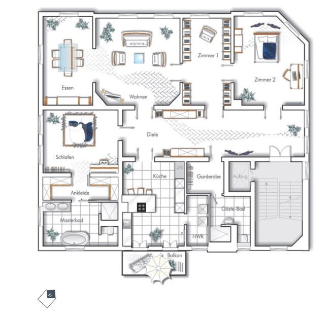 Wohnung zur Miete 2.420 € 5 Zimmer 219,9 m²<br/>Wohnfläche 2.<br/>Geschoss 01.12.2024<br/>Verfügbarkeit Moschelesstraße 13 Zentrum - West Leipzig 04109