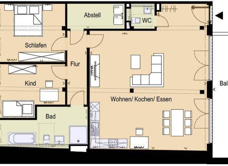 Wohnung zur Miete 2.432 € 3 Zimmer 134,3 m² 2. Geschoss Burgergäßchen 4 Innenstadt Augsburg 86150