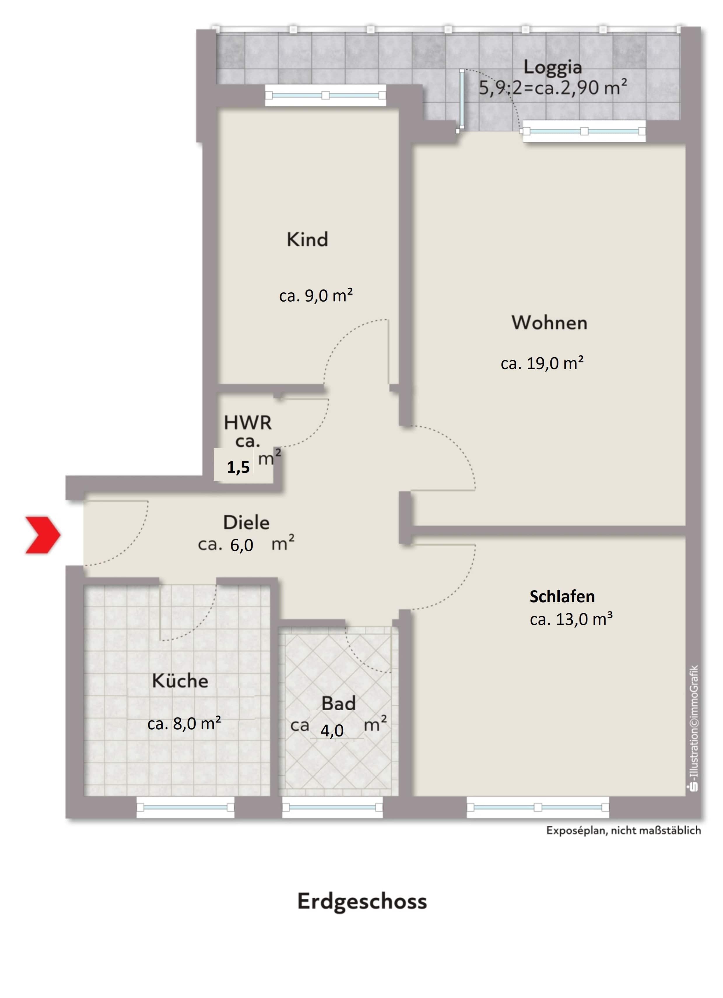 Wohnung zum Kauf 159.000 € 3 Zimmer 63,4 m²<br/>Wohnfläche Blockdiek Bremen 28327