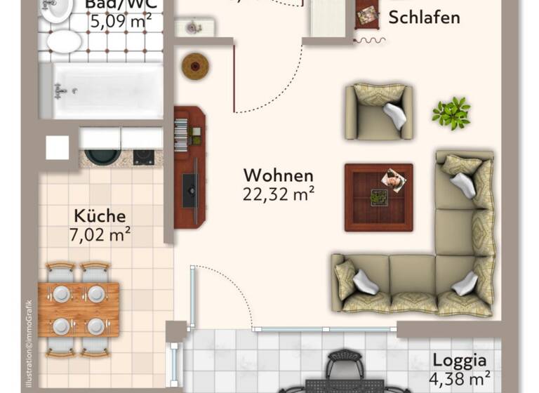 Studio zum Kauf 229.000 € 1 Zimmer 41 m² EG Dachau 85221