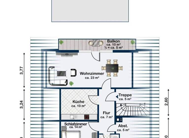 Wohnung zum Kauf 147.000 € 2 Zimmer 69 m² 2. Geschoss Seebach 77889