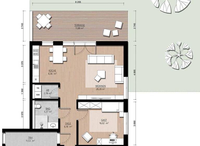 Wohnung zum Kauf - Erstbezug provisionsfrei 389.000 € 3 Zimmer 96,6 m² EG frei ab 01.09.2026 Nierenhof Velbert 42555