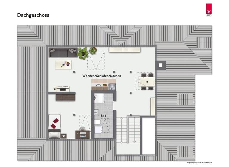 Wohnung zur Miete 350 € 1 Zimmer 35 m²<br/>Wohnfläche Dachgeschoss, 5.<br/>Geschoss ab sofort<br/>Verfügbarkeit Saalhausener Straße 8 Naußlitz Dresden 01159