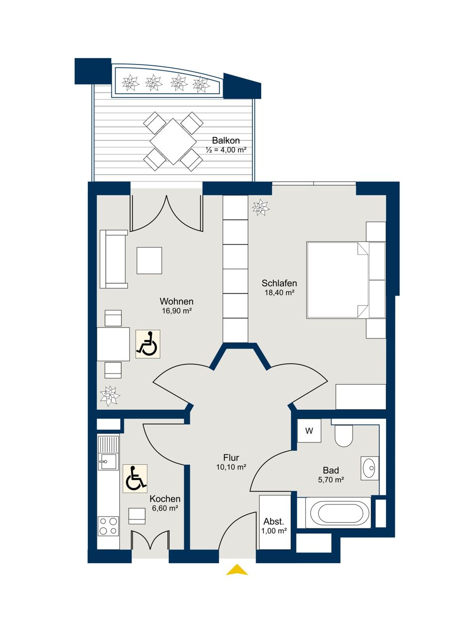 Wohnung zum Kauf 419.000 € 2 Zimmer 62,7 m²<br/>Wohnfläche 1.<br/>Geschoss Neugermering Germering 82110