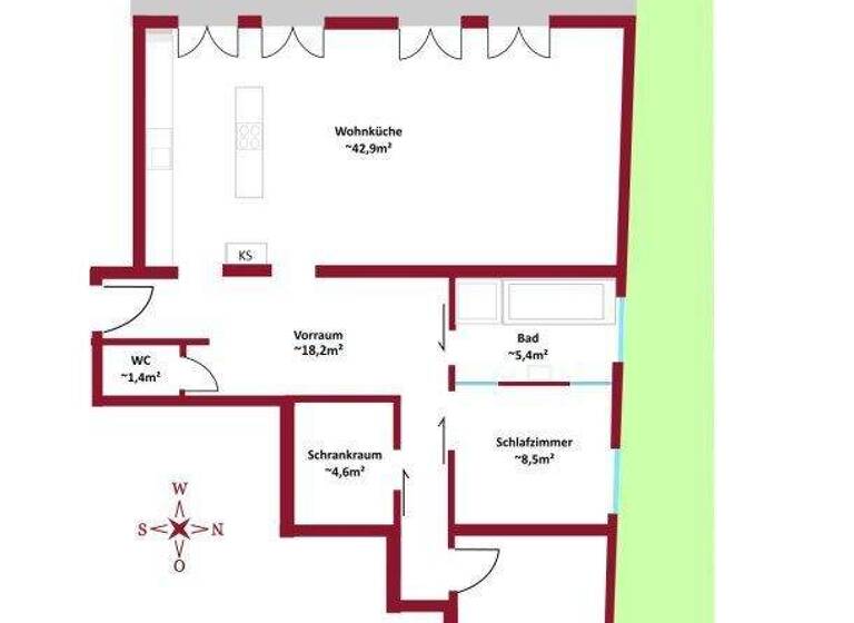 Wohnung zum Kauf 749.000 € 4 Zimmer 93 m² Wien 1130