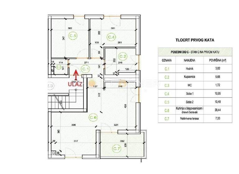 Wohnung zum Kauf 265.000 € 3 Zimmer 74 m² 1. Geschoss Premantura, Medulin Premantura, Pomer