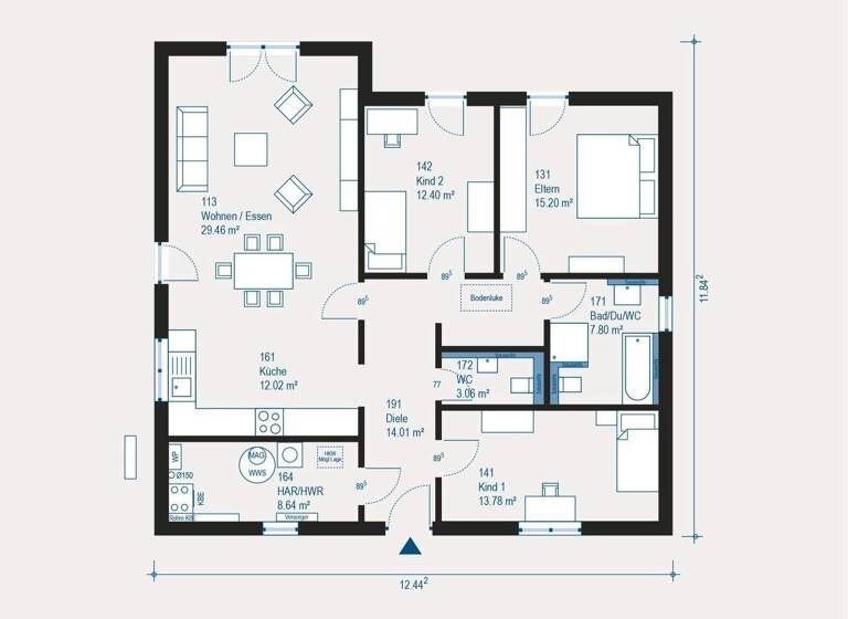 Bungalow zum Kauf 514.600 € 4 Zimmer 116,4 m² 466 m² Grundstück Wahlwies Stockach 78333