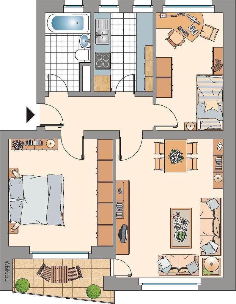 Wohnung zur Miete 459 € 3 Zimmer 59,2 m²<br/>Wohnfläche 1.<br/>Geschoss 17.01.2025<br/>Verfügbarkeit Warendorfer Straße 41 Resser Mark Gelsenkirchen 45892