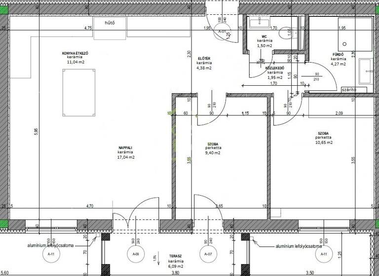 Studio zum Kauf 202.500 € 3 Zimmer 60 m² 1. Geschoss Györ