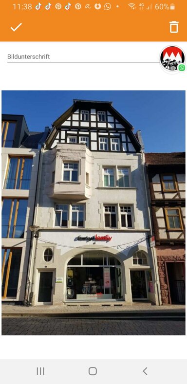 Wohnung zur Miete 300 € 1 Zimmer 49 m² 4. Geschoss frei ab sofort Altmarkt 13 Schmalkalden Schmalkalden 98574