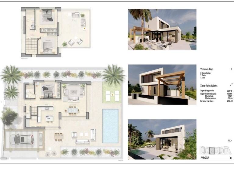 Villa zum Kauf provisionsfrei 559.000 € 4 Zimmer 130 m² 327 m² Grundstück Avenida Severiano Ballesteros Pilar de la Horadada 03191