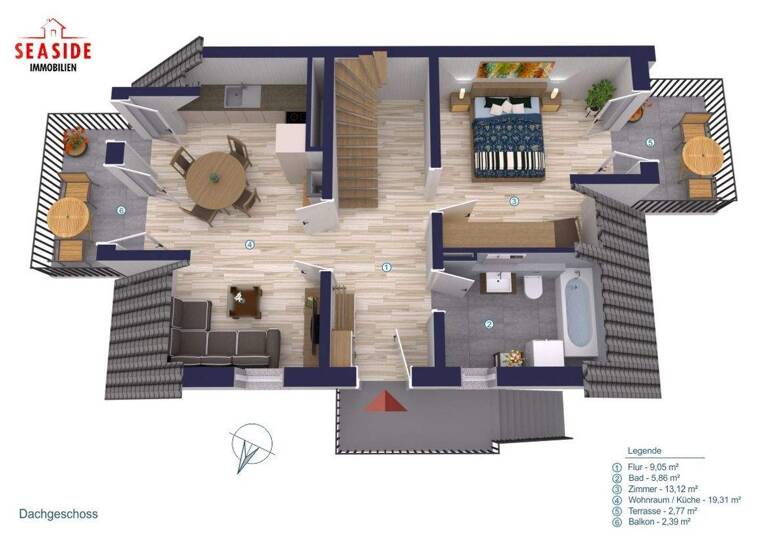 Wohnung zum Kauf provisionsfrei 350.000 € 3 Zimmer 64 m² 2. Geschoss Börgerende Börgerende-Rethwisch 18211