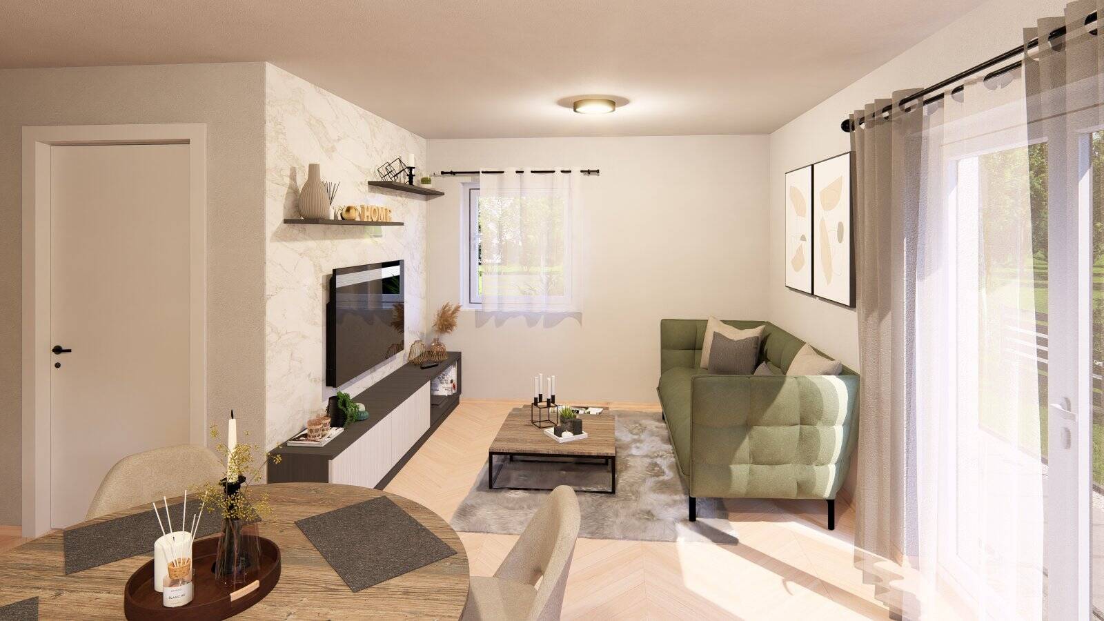 Immobilie in Güntersleben - Individueller Bungalow-Gestaltungstraum - Flexibles Wohnen in Güntersleben mit Pool und KfW55-Standard - Bild 3