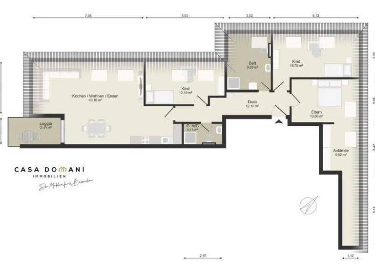Wohnung zur Miete 2.200 € 4 Zimmer 120 m² Geschoss 4/4 frei ab 15.06.2026 Wiesbaden 65183