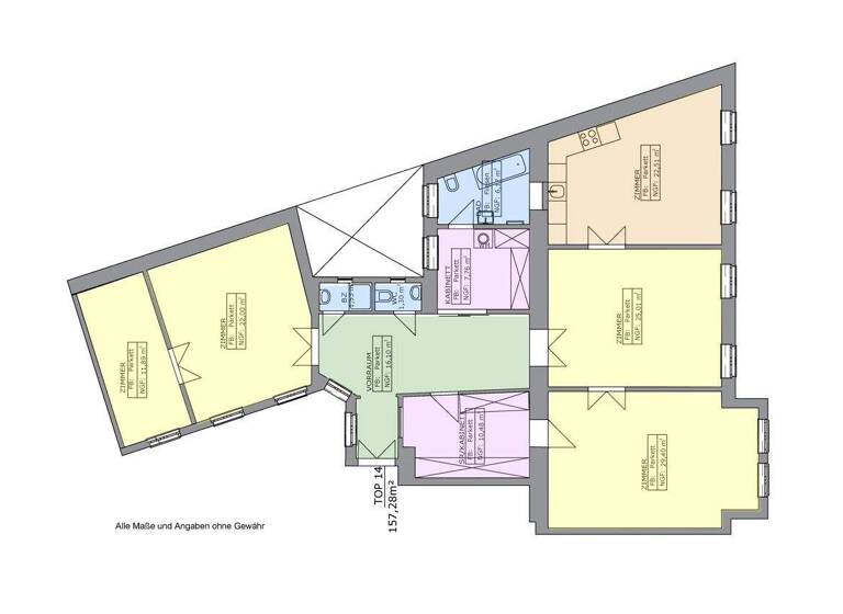 Wohnung zur Miete 2.315 € 5 Zimmer 157,3 m² Wien 1060