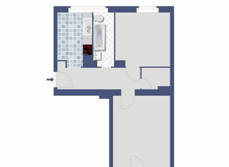 Wohnung zum Kauf provisionsfrei 201.700 € 2 Zimmer 47,3 m² EG Holzmannstraße 25 Tempelhof Berlin 12099
