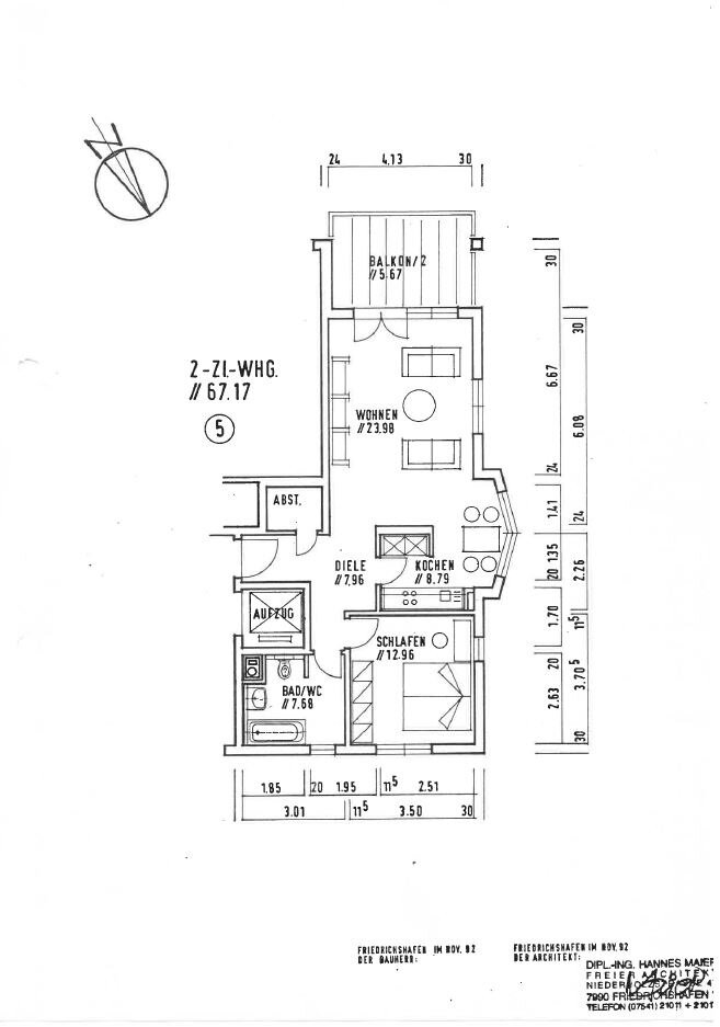 Wohnung zum Kauf 295.000 € 2 Zimmer 67 m²<br/>Wohnfläche 2.<br/>Geschoss Meersburg Meersburg 88709