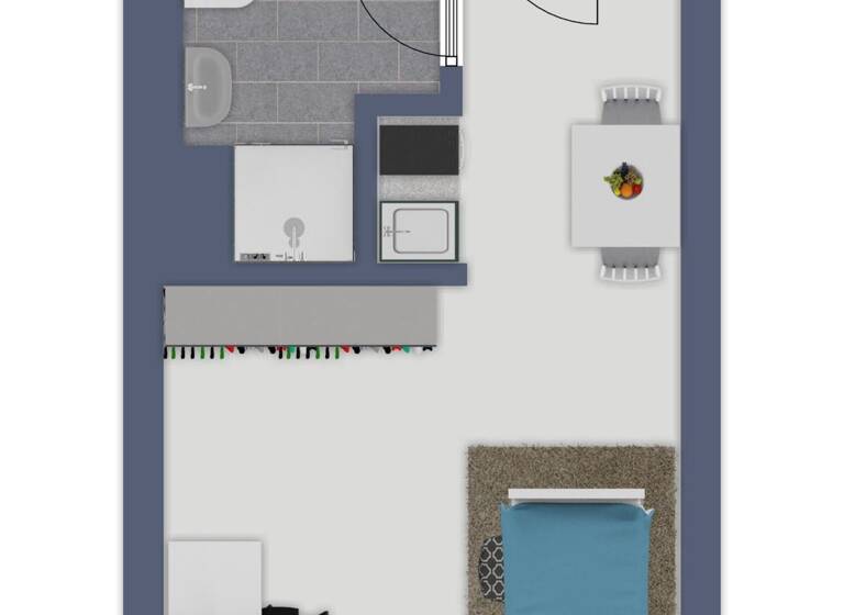 Wohnung zur Miete 309 € 1 Zimmer 19,4 m²<br/>Wohnfläche 1.<br/>Geschoss Haarener Gracht 7 Haaren Aachen 52080