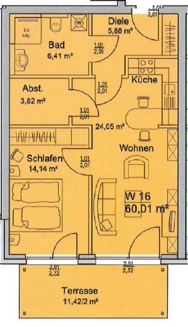 Wohnung zur Miete 630 € 2 Zimmer 60 m² EG Surendorf Schwedeneck 24229