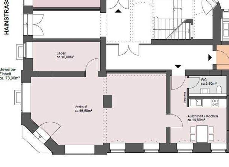 Restaurant zur Miete provisionsfrei 517 € 45,6 m² Gastrofläche Hainstraße 49 Sonnenberg Chemnitz 09130