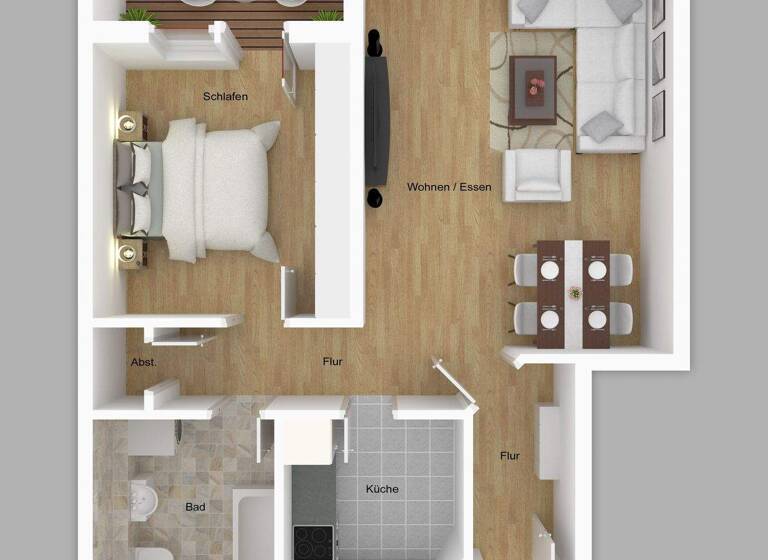 Wohnung zum Kauf 78.500 € 2 Zimmer 64 m² 3. Geschoss Hildburghausen 98646