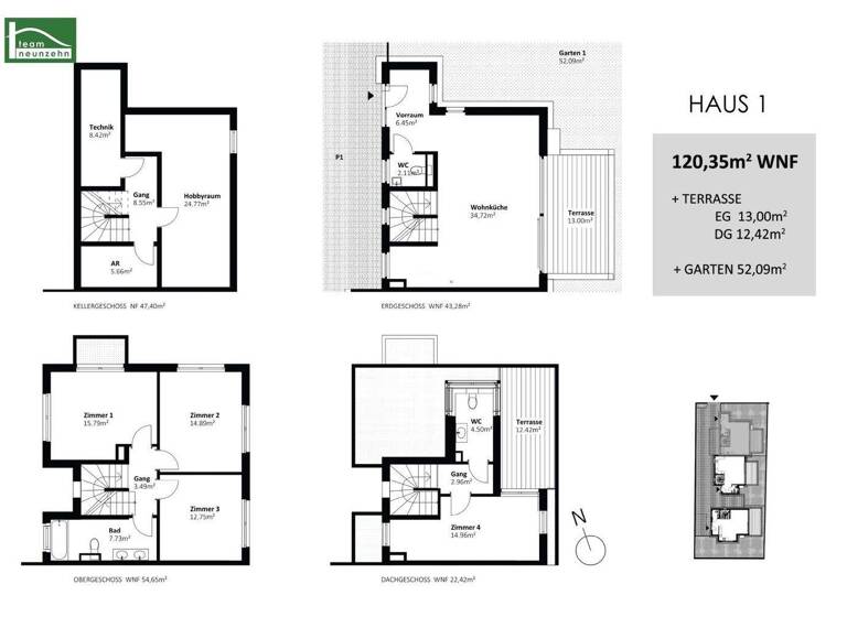 Doppelhaushälfte zum Kauf - Erstbezug 649.000 € 5 Zimmer 120,4 m² Tauschinskygasse 78 Wien 1220