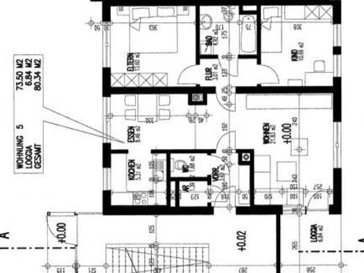 Wohnung zur Miete 886 € 3 Zimmer 82,5 m² 1. Geschoss Waldzell 4924
