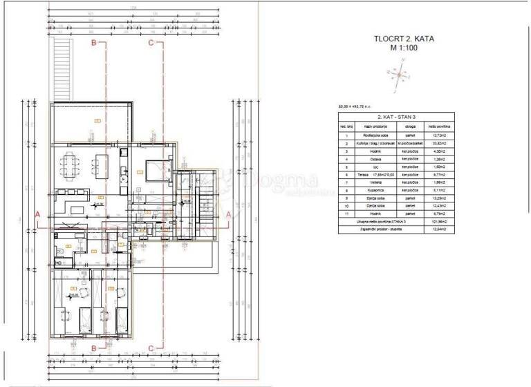 Wohnung zum Kauf 257.000 € 3 Zimmer 101 m² Cepin