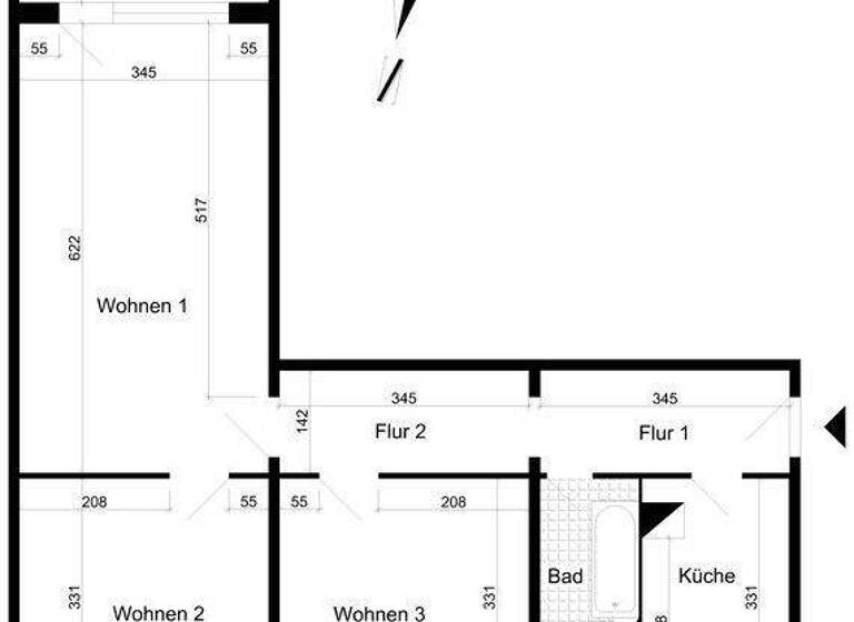 Wohnung zur Miete 470 € 3 Zimmer 67,8 m² 9. Geschoss frei ab 01.05.2026 Albert-Schweitzer-Str. 11 Neustädter See Magdeburg 39126