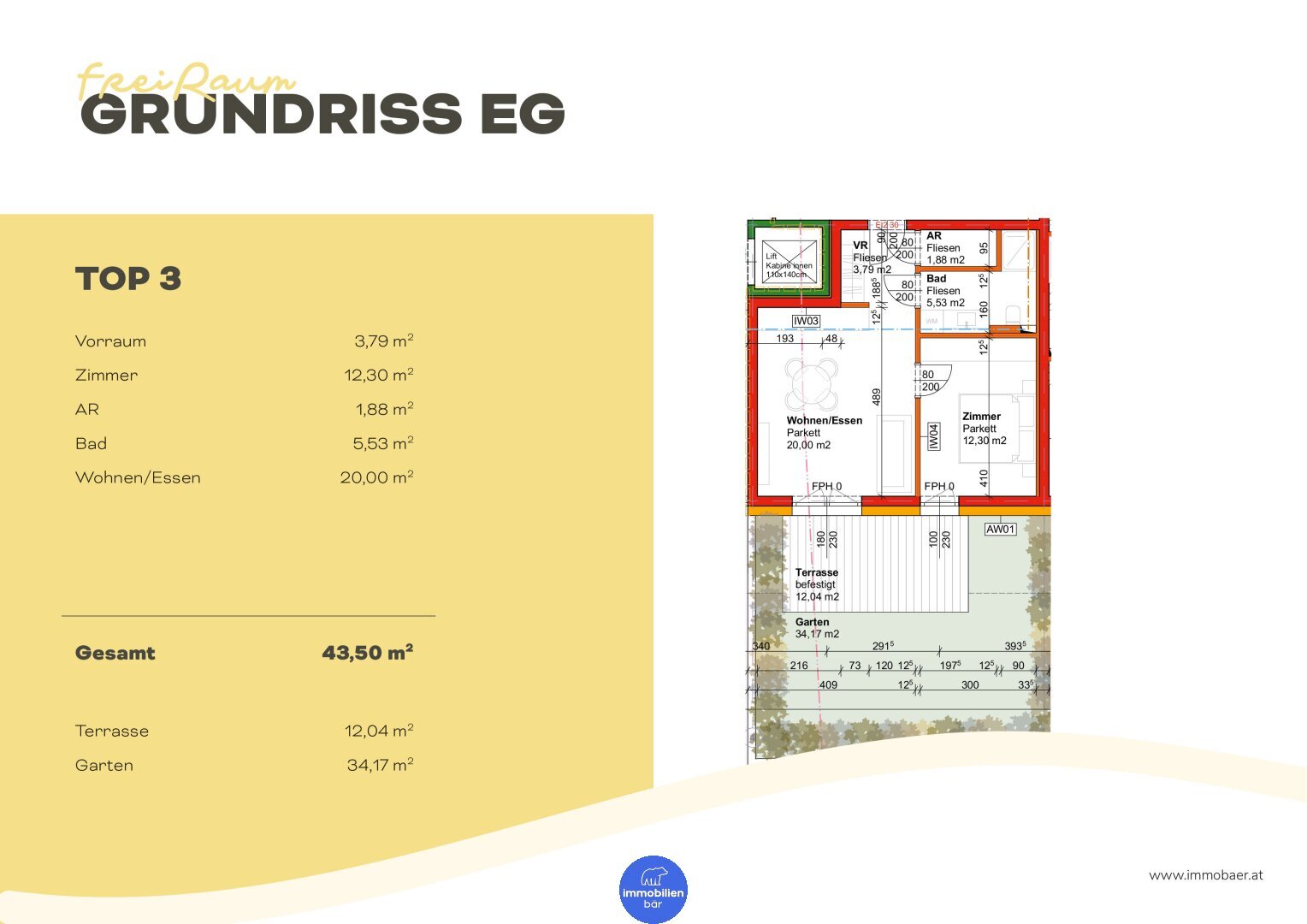 Wohnung zum Kauf 189.700 € 2 Zimmer 43,5 m²<br/>Wohnfläche EG<br/>Geschoss Seitenstetten 3353