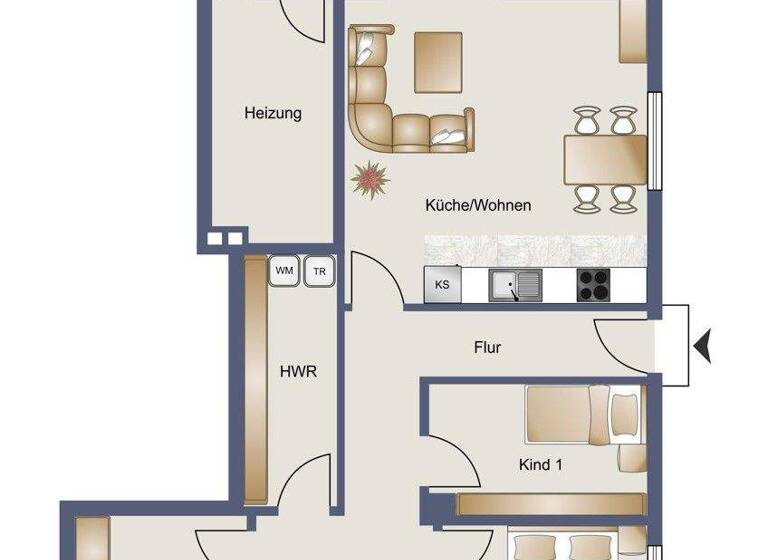 Wohnung zum Kauf - Erstbezug 299.000 € 4 Zimmer 92 m² 1. Geschoss Innenstadt Aurich 26603