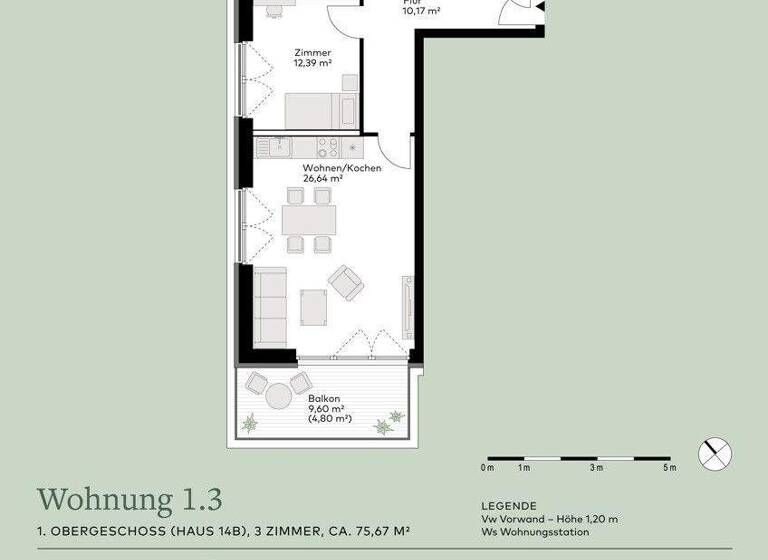 Wohnung zum Kauf - Erstbezug provisionsfrei 462.000 € 3 Zimmer 75,7 m² 1. Geschoss An der Mühlenau 14 a-e Pinneberg 25421
