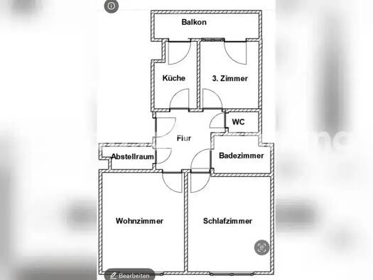 Wohnung zur Miete Tauschwohnung 1.200 € 3 Zimmer 60 m² 1. Geschoss Altstadt-Süd Köln 50676