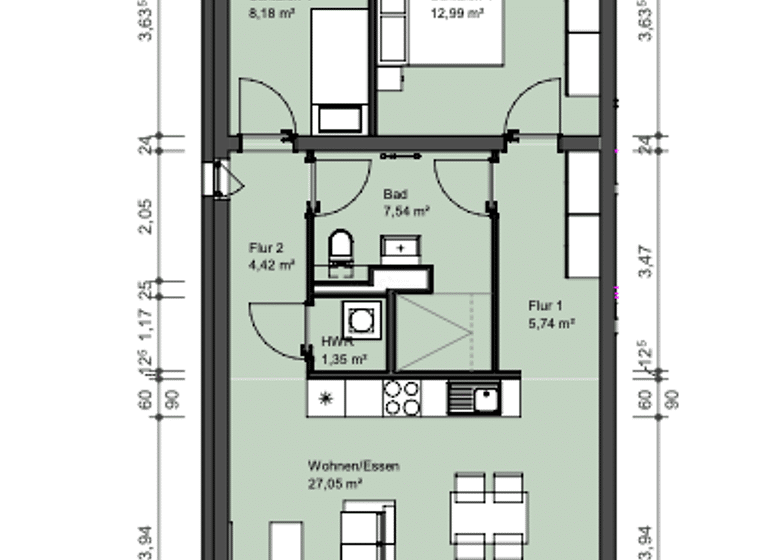 Wohnung zur Miete - Erstbezug 1.416 € 3 Zimmer 70,7 m² 1. Geschoss Schillerstr. 23 Wilhelmsruh Berlin 13158
