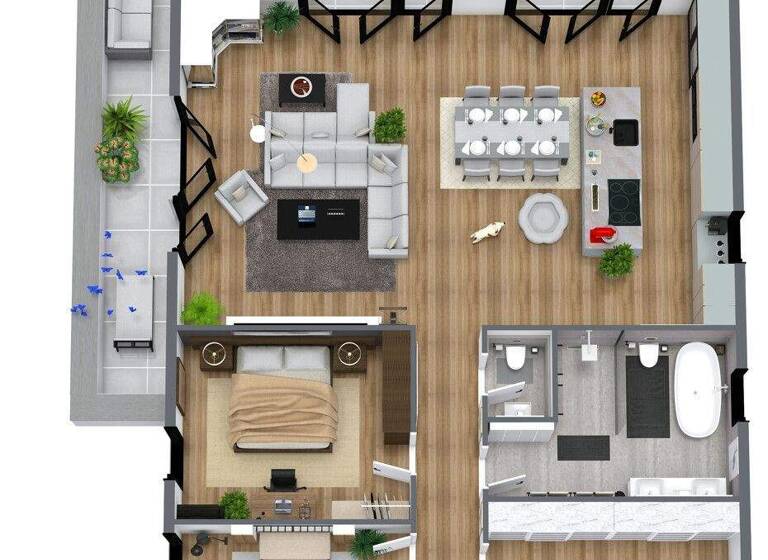 Penthouse zur Miete - Erstbezug 1.650 € 3,5 Zimmer 133,9 m² 1. Geschoss Bad Iburg 49186